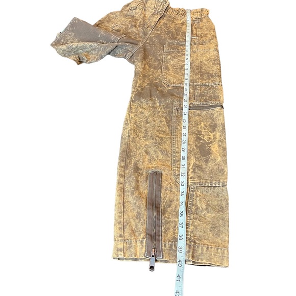 BDG Unisex Urban Outfitters High Waist Acid Washed Orange Baggy Zipper Pants S - Picture 6 of 13